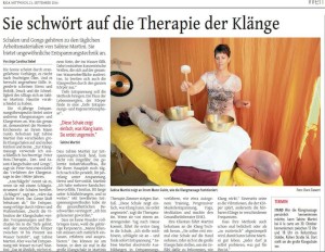 Zeitungsartikel Klangmassage mit Sabine Martini Vorschaubild